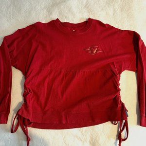 Disney Cruise Line Metallic Crop Red Spirit Jersey Small